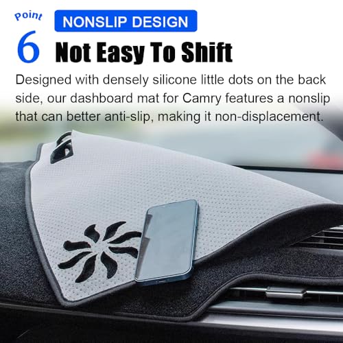 XITER Polyester Dashboard Cover Mat Carpet Dash Nonslip Sun Shade Mat Compatible For Toyota Highlander 2020 2021 2022 2023 2024 2025 2026(Without HUD) - size: 2020-2025 Highlander (Without HUD)