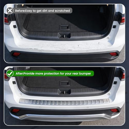 Stainless Steel Rear Bumper Protector Guard fits Volkswagen VW Atlas 2018-2026, Trunk Outside Door Sill Protector Cover Accessories, Silver 1 PCS, 2019 2020 2021 2022 2023 2024 2025