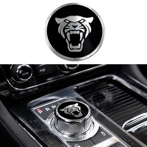 MAXDOOL Panel Frame Cover Trim Accessories Gear Shift Knob Cover Decoration Trim Emblem Sticker Compatible with Jaguar XF XE XJ F-Pace (Style B Black) - color: Style B Black