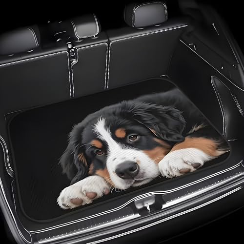 Universal Car Trunk Mat 29" x 39", Bernese Mountain Dog All Weather Trunk Protection Cargo Liner, Durable Cargo Mat Rear Trunk Liner, Stylish Vehicle Interior Accessories Suitable for Most Car Models - color: Bernese Mountain Dog