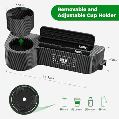 10L0L Golf Cart Rear Seat Kit Arm Rest Set with Cup Holder for Yamaha EZGO Club Car Golf Cart UV-Proof Coating Long Lasting, No Drilling Kits Include - color: Carbon Fiber