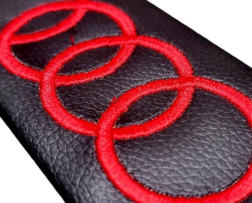 Personalized Custom Made Faux Leather Embroidered Seat Belt Cover Pad for Car, Truck, SUV – Soft & Comfortable Strap Protector Made in USA