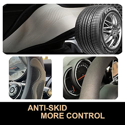 Comfy Grip Steering Wheel Cover, Anti-Slip Design, Universal 14.5-15 Inch(Silicone Gray) - color: 4.Gray, size: Medium(Standard) Size[14 1/2''-15'']