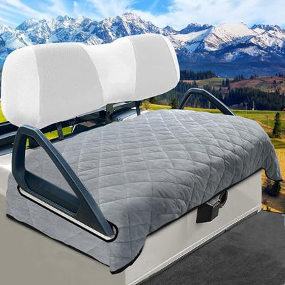 Golf Cart Seat Covers, Thickened Short Plush Seat Towel Blanket with Non-Slip Backing, Soft & Heavy Duty, Fits Most 2 & 4 Passenger EZGO Yamaha Club Car, 51"x30.5", Light Gray - color: Light Gray