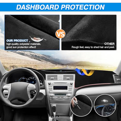 Cartist Dash Cover for Toyota Camry 2007 2008 2009 2010 2011 Dashboard Cover Mat Non-Slip Pad Carpet Sunshield Protector