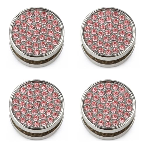 YoRise 4PCS Bling Car Hooks, Crystal Rhinestone Car Storage Hook with Self-Adhesive Backing, Multi-Function Dashboard Hooks, Hanging Mini Hook for Vehicle Cable Keys Sunglasses Hat (Pink) - color: Pink