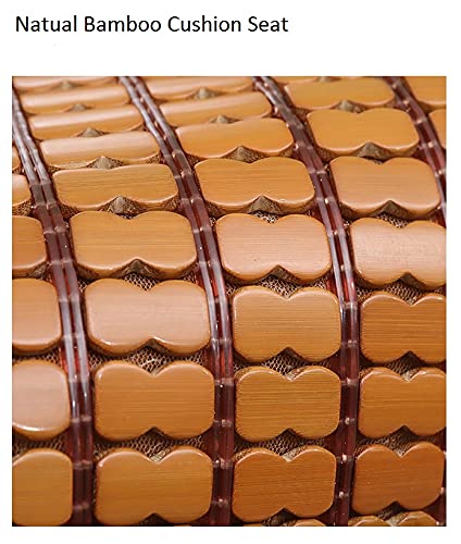 Maricome 2PCS Bamboo Seat Cushions Summer Chair Cushion Car Seat Pad, Breathable Anti-Slip Size 45X45CM - color: Style 2 (2 Pack)