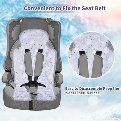Miracle Baby Gel Car Seat Cooling Pad, Baby Stroller Ice Cooler Mat Summer Cooling Seat Liner for Babies(1 Pack) - color: Pumpkin