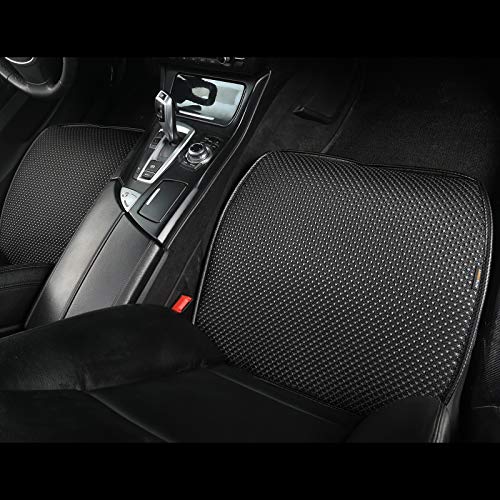 Breathable Universal Four Seasons Car Seat Covers, Luxury Include Front Car Seat Protector and RearCar Seat Cushion,Compatible with 95% Vehicles Fit for Cars Truck SUV (Black,3PCS) - color: Black-3PCS