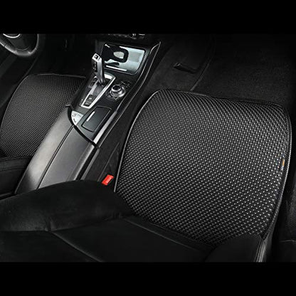 Breathable Universal Four Seasons Car Seat Covers, Luxury Include Front Car Seat Protector and RearCar Seat Cushion,Compatible with 95% Vehicles Fit for Cars Truck SUV (Black,3PCS) - color: Black-3PCS