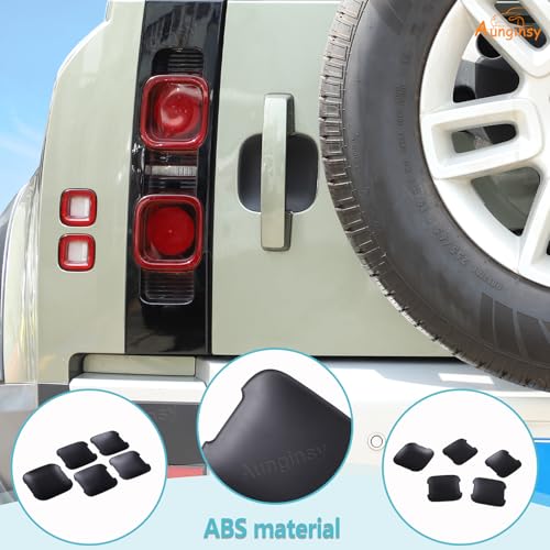 5PCS Car Exterior Door Handle Bowl Trim Covers Compatible with Land Rover Defender 110 2020-2025, ABS Outside Front Rear+Rear Trunk Tailgate Door Handle Cup Bowl Panel Scratch Protector Accessories