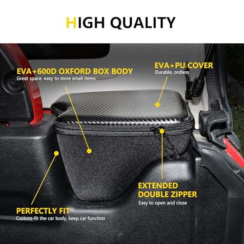 RBR Wheel Well Storage Bin Rear Trunk Organizer Tool Box Compatible with 2018-2023 Jeep Wrangler JL 4 Door 4XE Accessories Cargo Bag, 2 Pack Right Left, Carbon Fiber, With Lid and Zipper