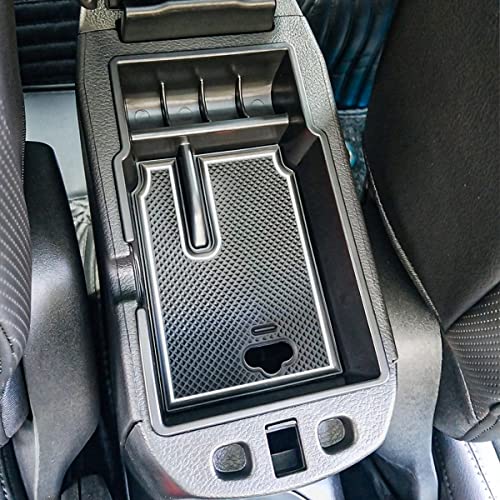 EDBETOS Center Console Organizer Tray Compatible with Jeep Renegade Accessories 2015-2019 2020 2021 2022 2023 Armrest Glove Box Secondary Storage (White Line) - color: White Line