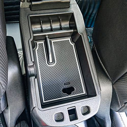 EDBETOS Center Console Organizer Tray Compatible with Jeep Renegade Accessories 2015-2019 2020 2021 2022 2023 Armrest Glove Box Secondary Storage (White Line) - color: White Line