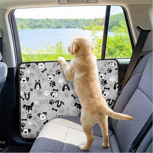 Funny Dog Car Door Protector Scratch Guard Waterproof Car Door Cover from Dog Scratching Pet Window Guard for Vehicle Truck SUV Universal Fit Machine Washable - color: Funny Dog