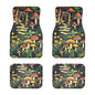 Artistic Fabric Car Floor Mats-Non-Slip Rubber Backing,Mushroom,Front (26.8x17.3in) & Rear (13x17.3in) Set-Water Absorbing, Durable Automotive Floor Liners with Stylish Patterns - color: Mushroom