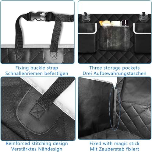 Cargo Liner Dogs for Lincoln Aviator 2020-2025, Dog Trunk Seat Cover Pet Trunk Cargo Cover Pet Cargo Liner with Side Flaps and Bumper Flap Protector