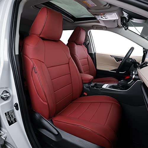 EKR Custom Fit CX5 Car Seat Covers for Select Mazda CX-5 Sport 2013 2014 2015 2016 - Leatherette (Burgundy) - color: Leather (Burgundy), size: 2013-2016 CX-5 Sport
