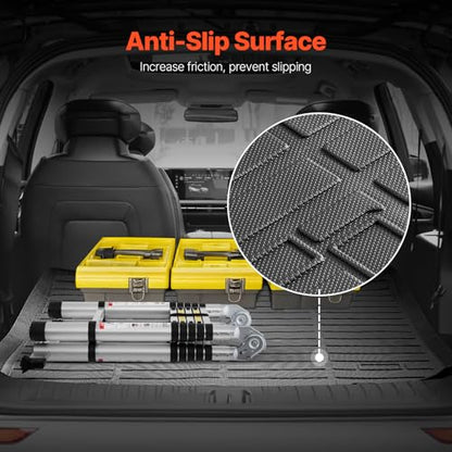 VEVOR Cargo Mat Compatible with Ford Edge 2015-2024 & Ford Edge ST 2020-2024, Precise Fit Trunk Mat for SUVs, TPE Trunk Protector Replacement, Black (1PCS) - style: Ford Edge 2015-2024/Ford Edge ST 2020-2024