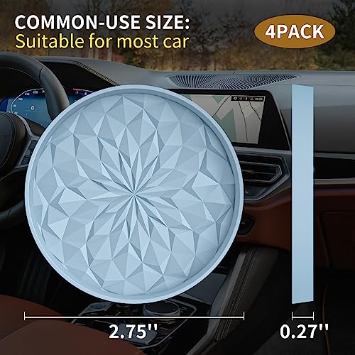Car Coasters for Cup Holders [4 Pack] - 2.75In Silicone Auto Mug Mats - Universal Non-Slip Recessed Car Interior AccessoriesEther - color: 4 Pack-ether