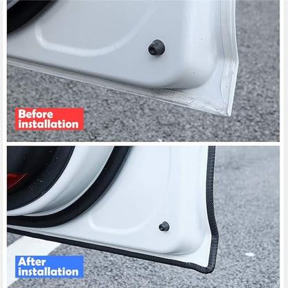 Universal Car Door Guards 66Ft(20M), Rubber U Shape Edge Trim Protection Strip, Black No-Glue Design Fits Most Vehicles - size: 66FT