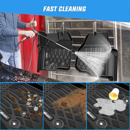 Nilight TPE Floor Mats for Ford F250 F350 F450 SuperCrew Crew Cab 2012 2013 2014 2015 2016 All Weather Custom Fit Heavy Duty Floor Liners