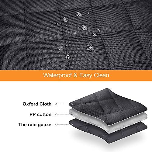 GXT Dog Back Seat Cover Protector for Cars SUV and Trucks with Mesh Window, Scratchproof Nonslip and Waterproof Material(Black) - color: black, style: Seat Cover Only