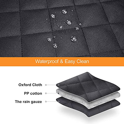 GXT Dog Back Seat Cover Protector for Cars SUV and Trucks with Mesh Window, Scratchproof Nonslip and Waterproof Material(Black) - color: black, style: Seat Cover Only