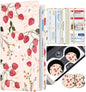 Slohif Car Registration and Insurance Holder - Strawberry Vehicle Glove Box Organizer Women with Magnetic Shut Leather Automobile License Holders Coasters Auto Accessories Case for Document - color: Strawberry