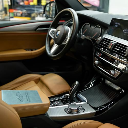 Leather Car Registration and Insurance Holder - Vehicle Glove Box Car Organizer,Auto Truck Comparment Accessories Case with Magnetic Closure for Driver License, Cards (Sky blue) - color: Sky blue