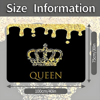 Universal Car Trunk Mat 29" x 39", Yellow Queen Crown All Weather Trunk Protection Cargo Liner, Durable Cargo Mat Rear Trunk Liner, Stylish Vehicle Interior Accessories Suitable for Most Car Models - color: Queen Crown
