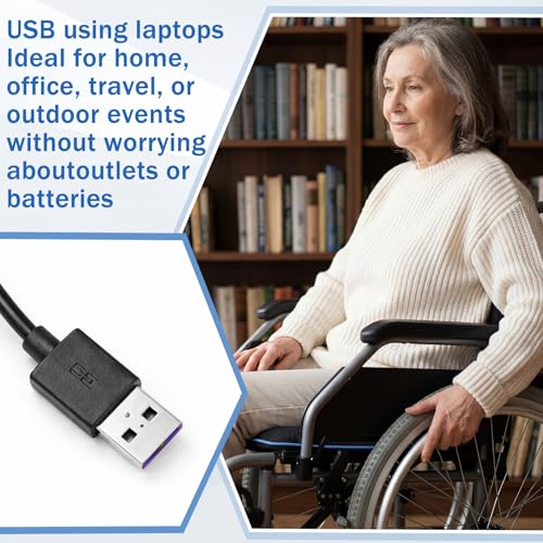 Novabright Cooling Seat Cushion with Fan for Wheelchairs, USB-Powered Fan Cushion, 17"x17", Adjustable Airflow for Long Sitting, Breathable & Comfortable, for Office Chair, Car Seat & Gaming Chair
