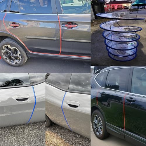 Winfort 16.5FT(5M) Universal Car Door Edge Protector Guards, No-Glue Required Rubber Seal U Shape Automotive Door Entry Guard, Suitable for Most Cars, SUVs and Trucks (Red)