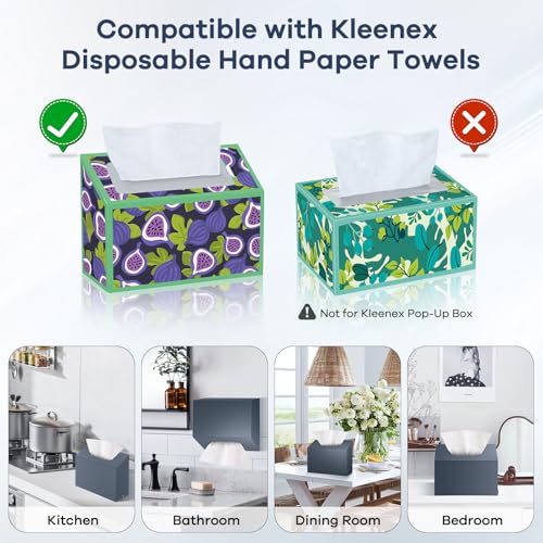 Acrylic Hand Towel Box Cover Compatible with Kleenex Disposable Hand Towels Wall-Mounted Paper Towel Dispenser Suitable for Tabletop, Bathroom, Car, and Office Use Valentine's Day Gifts (Grey) - color: Grey