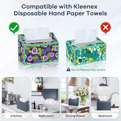 Acrylic Hand Towel Box Cover Compatible with Kleenex Disposable Hand Towels Wall-Mounted Paper Towel Dispenser Suitable for Tabletop, Bathroom, Car, and Office Use Valentine's Day Gifts (Grey) - color: Grey