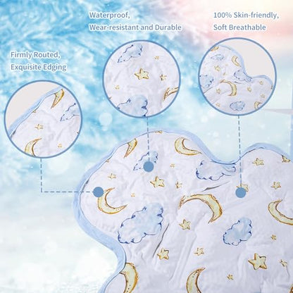 Miracle Baby Gel Car Seat Cooling Pad, Baby Stroller Ice Cooler Mat Summer Cooling Seat Liner for Babies(1 Pack) - color: Moon