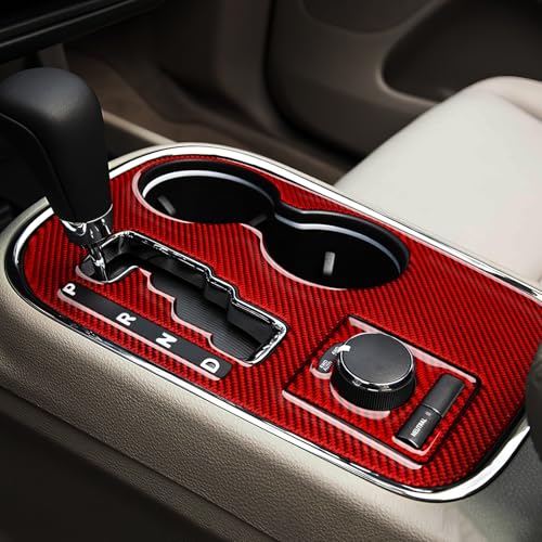 Car Gear Shift Panel Decals for 2011 Dodge Durango Accessories Carbon Fiber Interior Stickers - color: Gear Shift Panel, A2