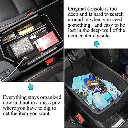 Center Console Armrest Storage Box Compatible with Infiniti QX50 2019-2023/QX55 2022-2023 ABS Tray Insert Organizer Glove Pallet - size: for QX50 | 2019-2023 & QX55 | 2022-2023