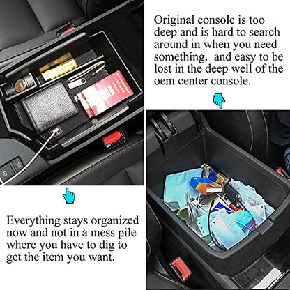 Center Console Armrest Storage Box Compatible with Infiniti QX50 2019-2023/QX55 2022-2023 ABS Tray Insert Organizer Glove Pallet - size: for QX50 | 2019-2023 & QX55 | 2022-2023