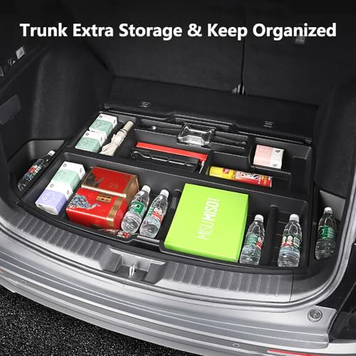 2023-2026 Honda CR-V Trunk Organizer, SUV Insert Cargo Rear Hatch Storage Box fits CRV EX LX EX-L Turbo Sport Under Cargo Floor Storage Bins - size: For CR-V 2023-2026