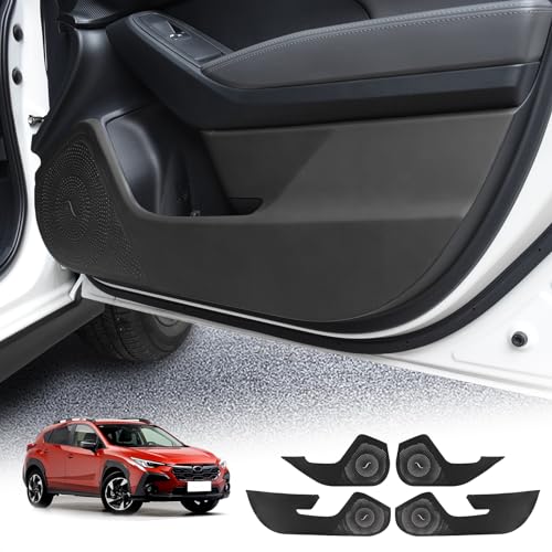 KUNGKIC for 2023 2024 2025 Subaru Crosstrek Base/Premium/Sport/Limited/Wilderness Car Door Anti Kick Pad Protective Stickers Interior Decals Accessories Mats Cover Imitation Leather - color: Imitation Leather