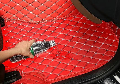 Custom Artificial Leather Waterproof All-Weather Car Floor Mats Fit for 99% Sedan SUV Sports Car Vehicle Car Mat (Black Yellow bar) - color: Black yellow bar
