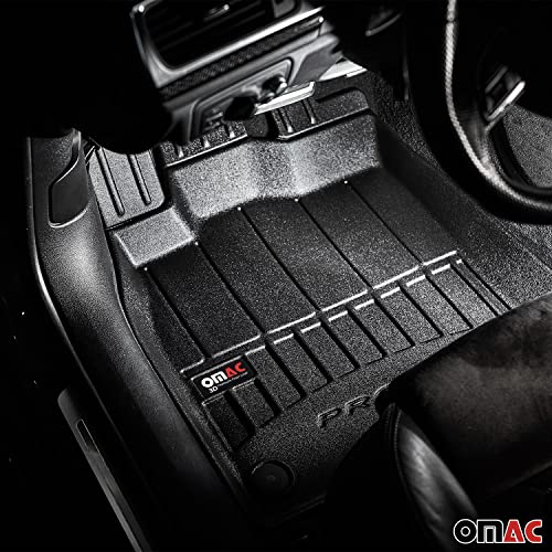 OMAC Premium Floor Mats for Nissan Pathfinder 2005-2012 Car Mats All Weather 3D Custom Fit Rubber Mat Waterproof Odorless TPE Floor Liners Laser Measured Non-Slip (Black)