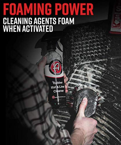 Adam's Polishes Rubber Mat & Liner Cleaner Bundle - Protectant & Rubber Floor Mat Cleaning Solution for Car Detailing | Deep Cleans & Restores Mats, Truck Bed Cargo Liners, Trunk Mat Accessories