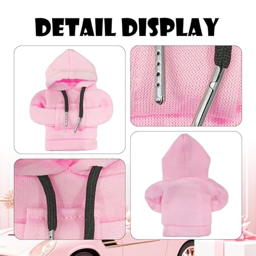 Pink Car Gear Shift Hoodie, Universal Mini Knob Hoodie for Cars Shifter, Cute Automotive Protector Decorations Gadgets for Women Men