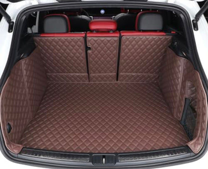 Trunk Mat Compatible with PorscheMacan-Macan S-Macan GTS-Macan Turbo(Non Macan EV) Dog Cargo Covers 3D Laser Full Cover Cargo Mats Coffee - color: Coffee, size: MacanTrunk Mat