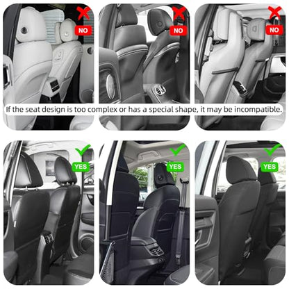TAIKOO Seat Back Protector,Shields Seat Backs from Kicks and Adds Storage | kick mats back seat protector easy to install and clean, well-crafted, sturdy, durable and stylish.2 Pack - color: Style A-Black
