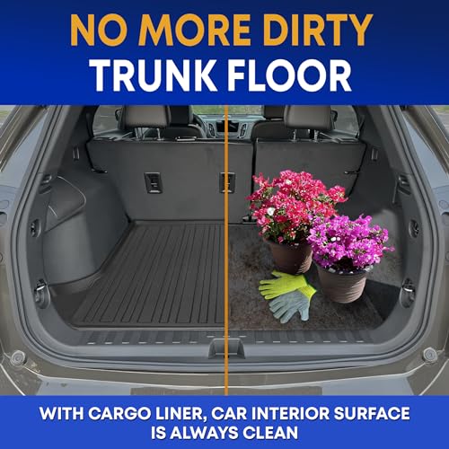 Premium Cargo Liner for Chevrolet Equinox 2018-2024 - 100% Protection - Custom Fit Car Trunk Mat - All-Season Cargo Mat - 3D Shaped Laser Measured Trunk Liners for GMC Terrain 2018-2024