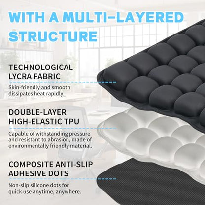 Sondor Travel Seat Cushion- Airplane seat Cushion for Long Flights, Inflatble seat for Office，Chairs,Car and Wheelchair.Portable and Ergonomically Designed Cushion.