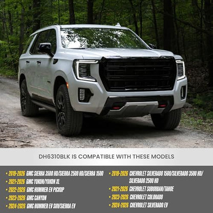 Gloss Black Door Handle Covers for 2019-2026 Chevrolet -( Silverado, Tahoe, Suburban, Colorado, EV ) & 2019-2026 GMC -( Sierra, Yukon, Canyon, Hummer EV ) | Easy No Tools Install | US Patented